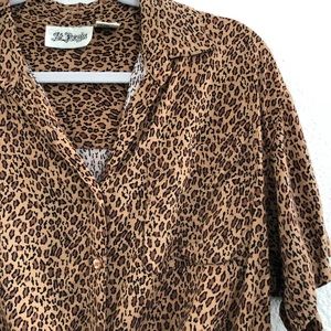 Vintage St. Regis Shortsleeved Leopard Print Top